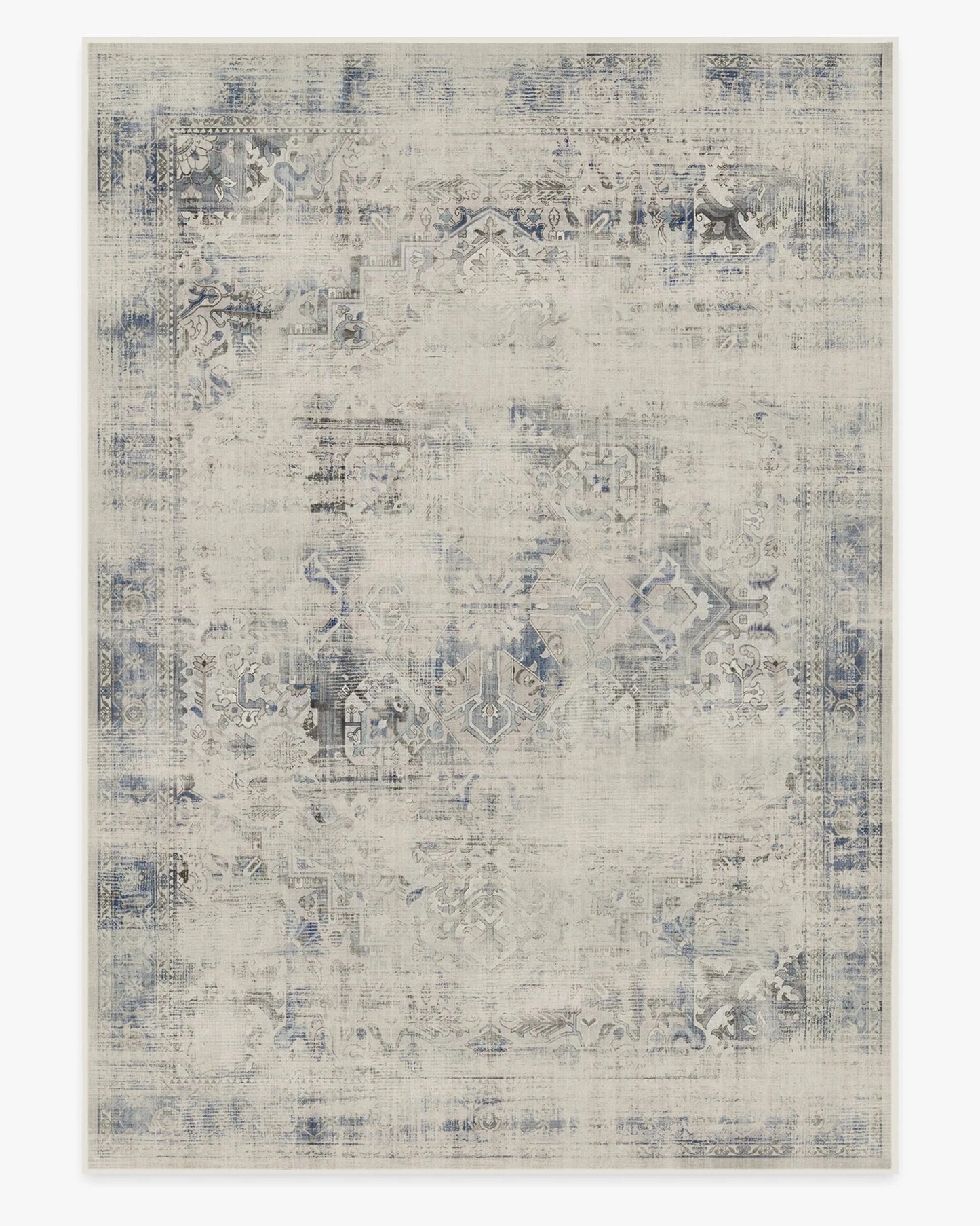 Traditional Persian Vintage Turkish Geometric Pattern Carpet