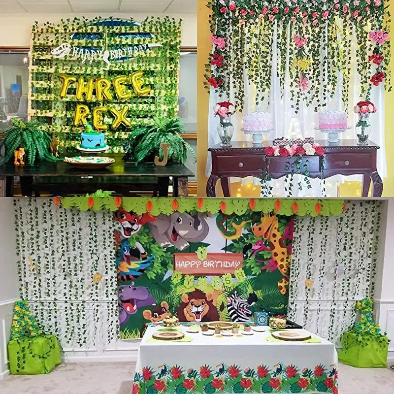 Artificial Green Silk Ivy Hanging Vines