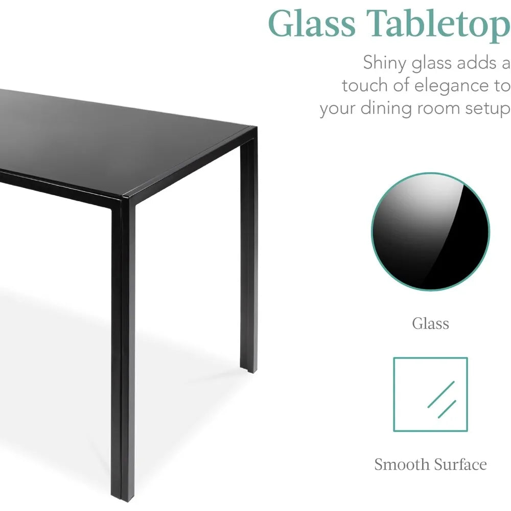 5-Piece Glass Dining Set