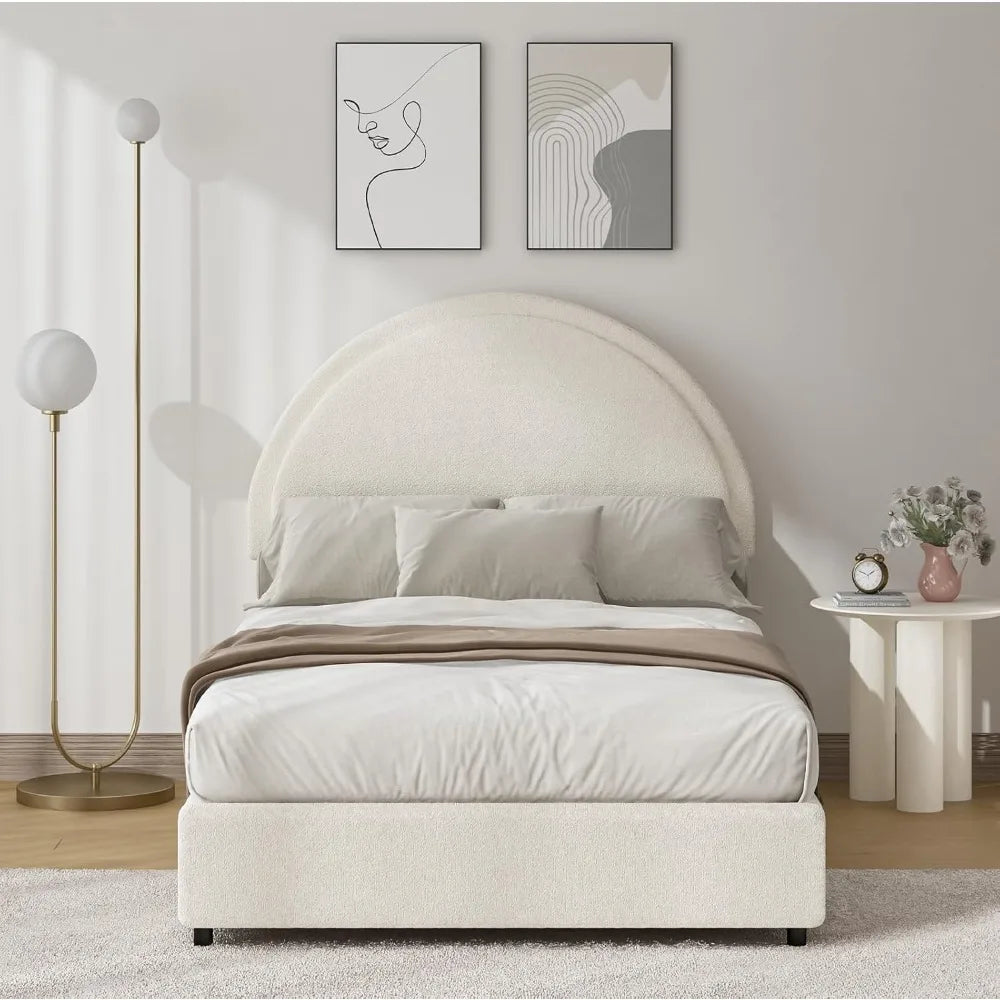Twin Bed Frames with Round Headboard