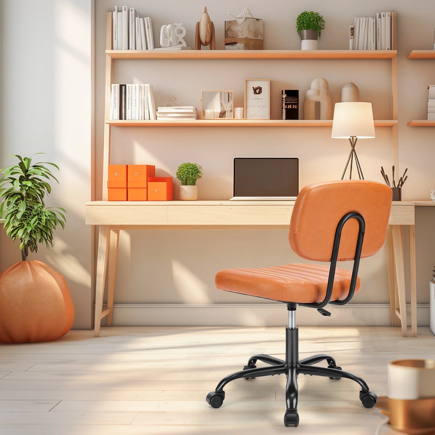 Armless Office Desk Chair
