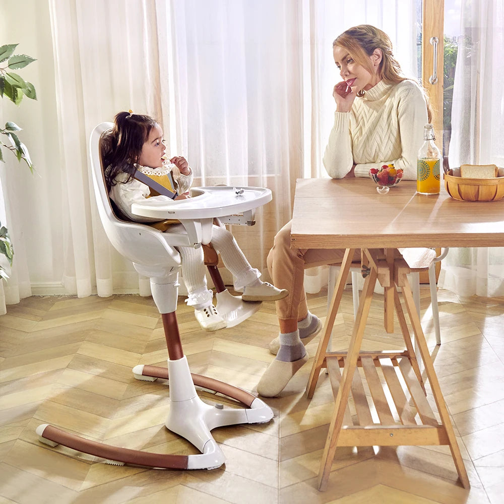 Baby High Chair with Adjustable Seat Heigh