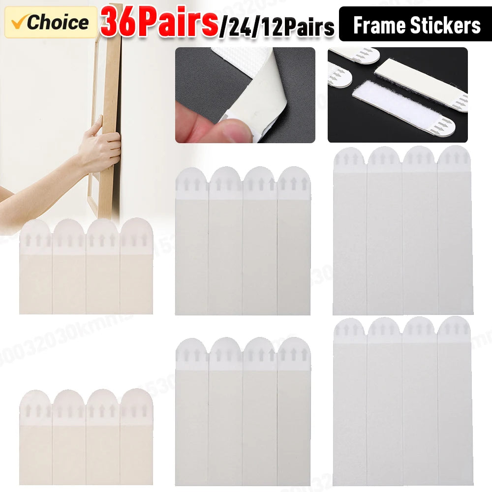 White Tape Damage-Free Picture and Frame Hanging Strips