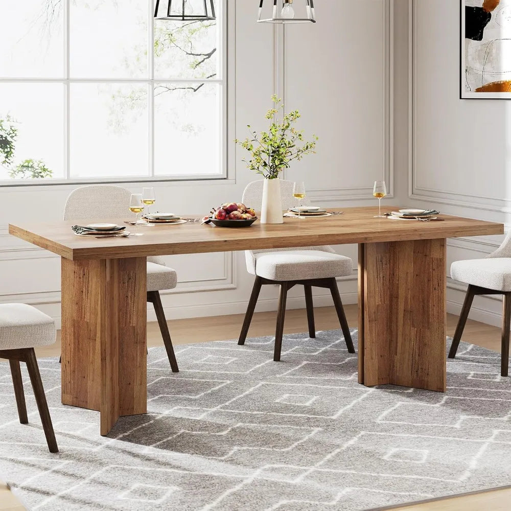 Rectangular Spacious Dining Tabletop
