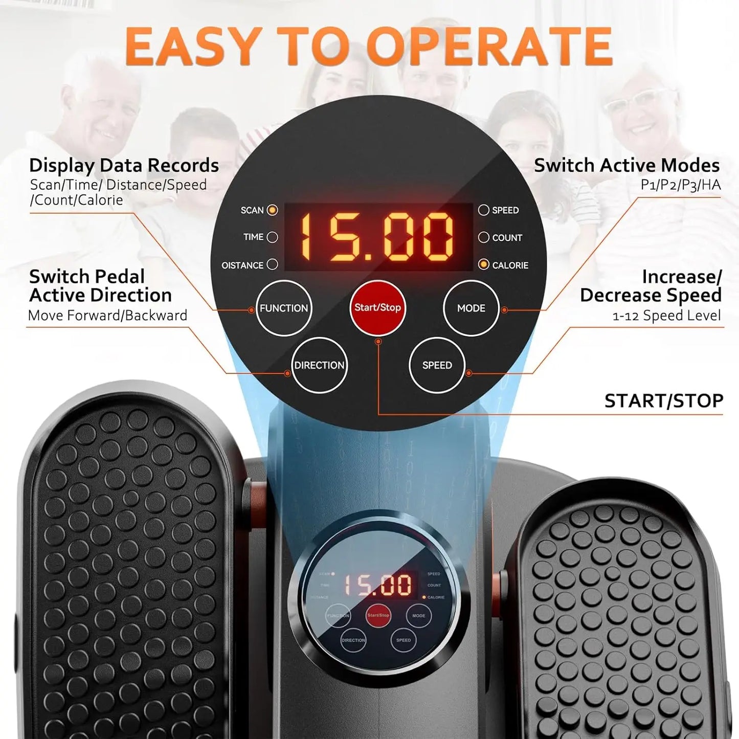 Elliptical Exerciser with Remote Control