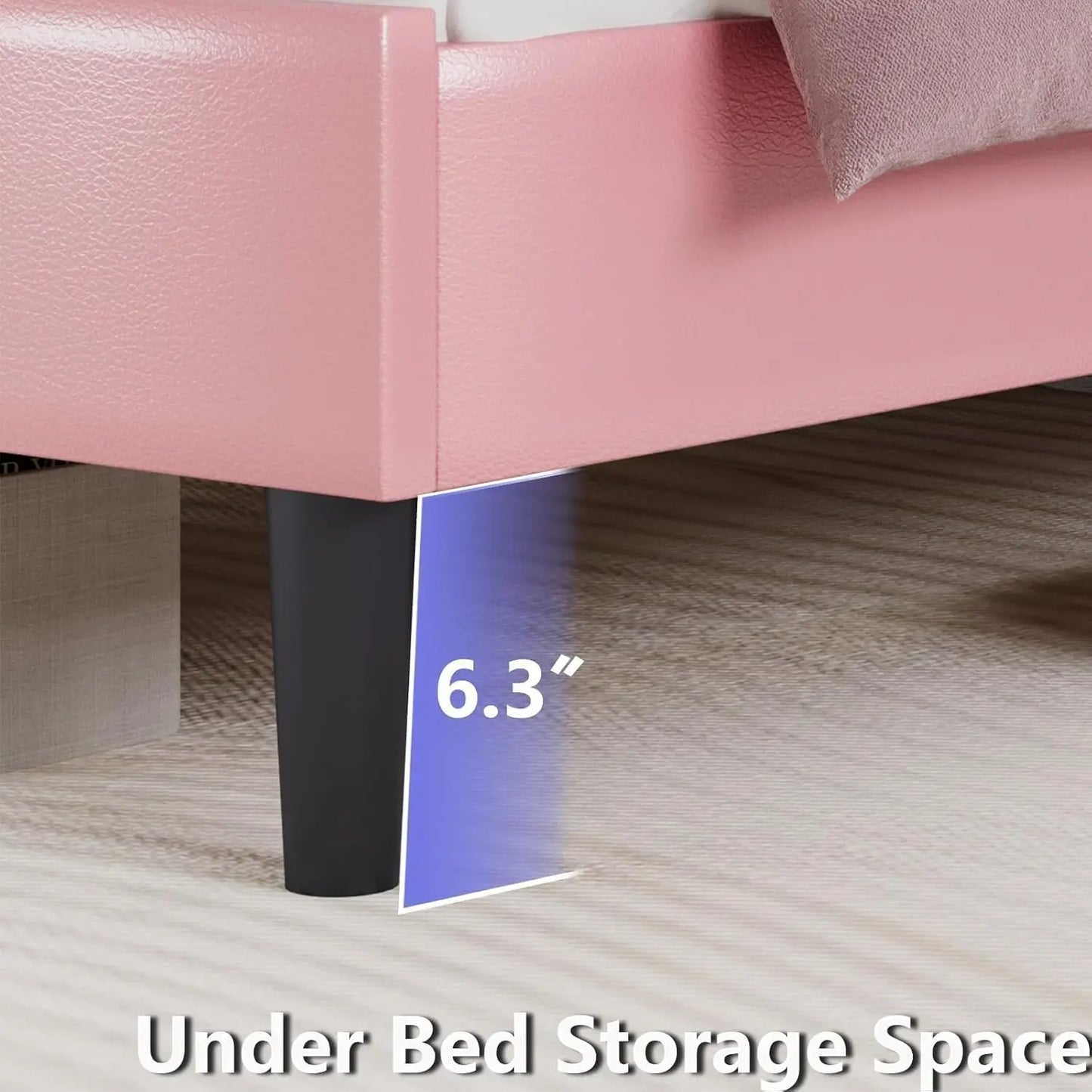 Twin Bed Frame with Headboard, No Box Spring Needed