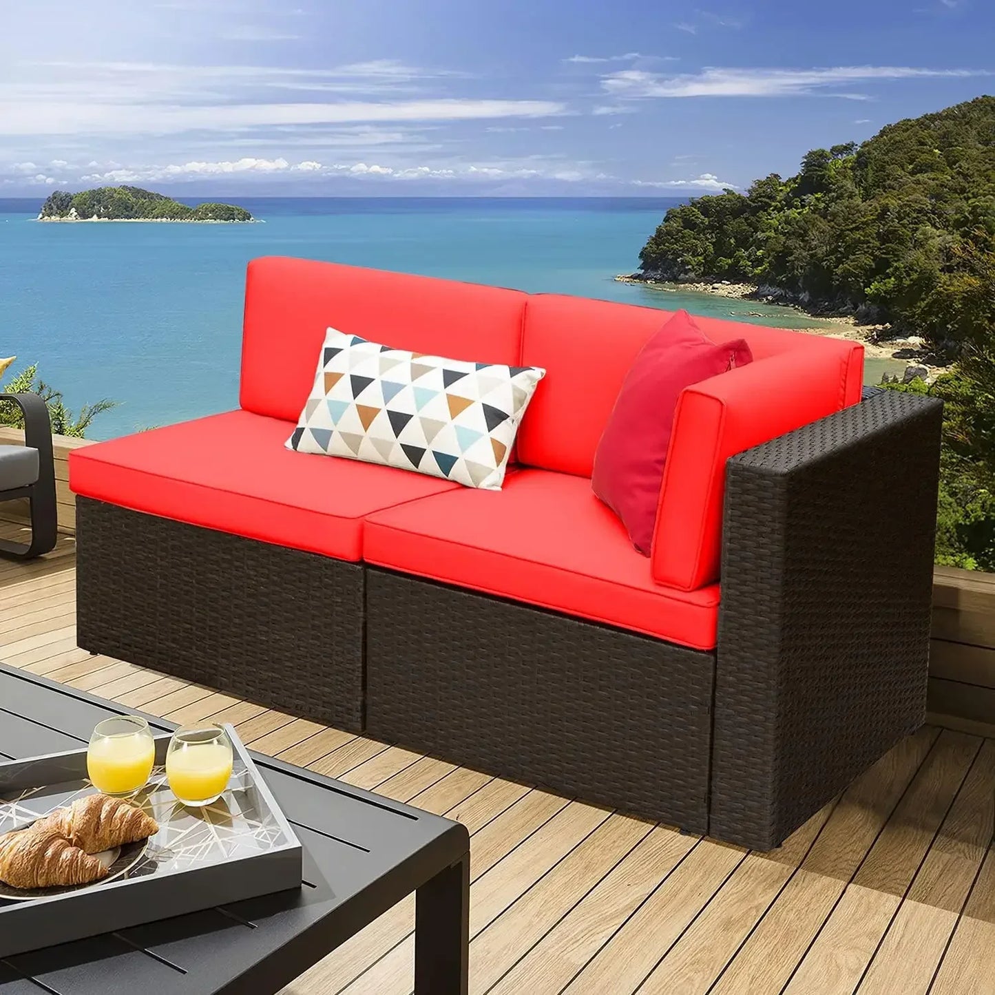 Patio Furniture Sofa Sets - All-Weather Sofa