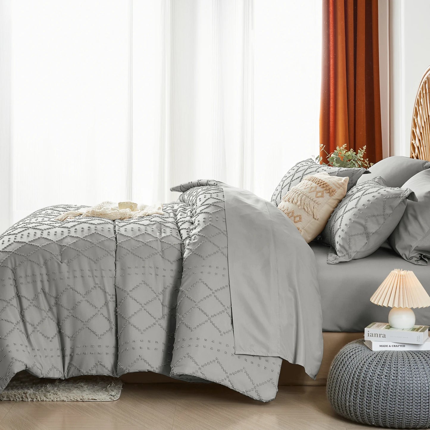 Tufted Boho Comforter Set