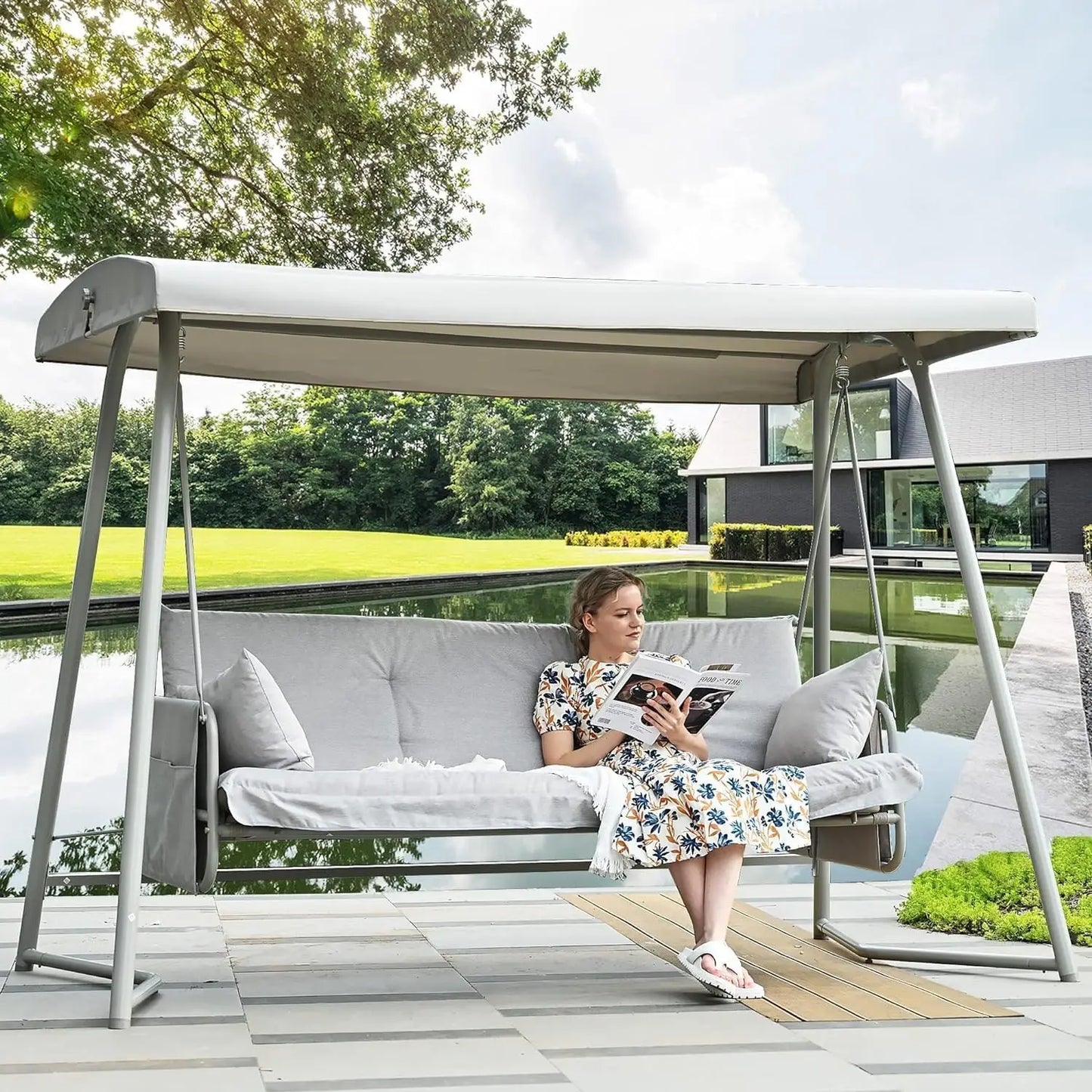 Porch Swing with Canopy