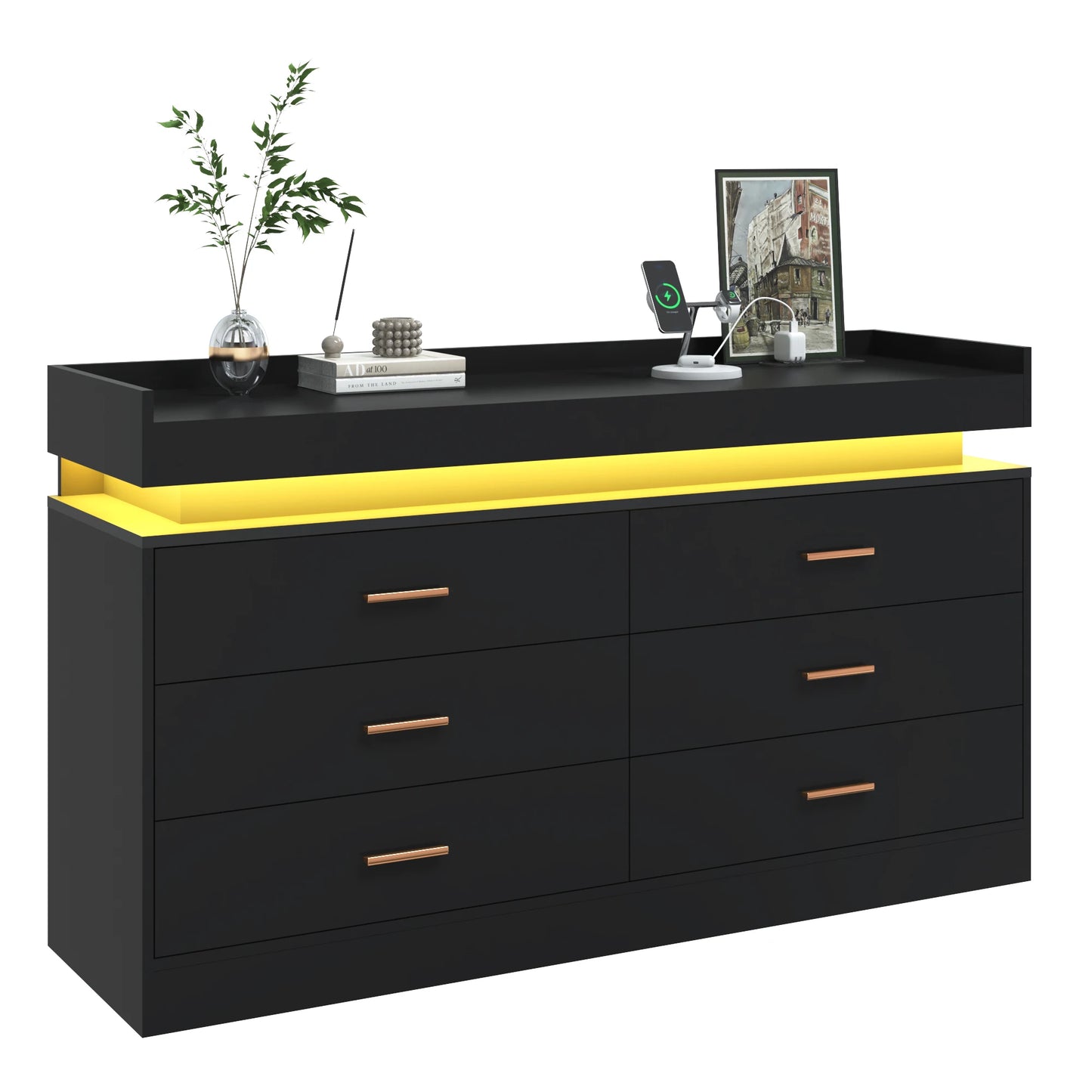 Modern Chest Drawers with LED Light for the Bedroom