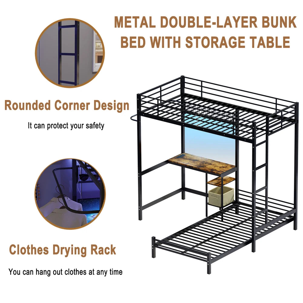 Twin Over Twin Metal Bunk Bed