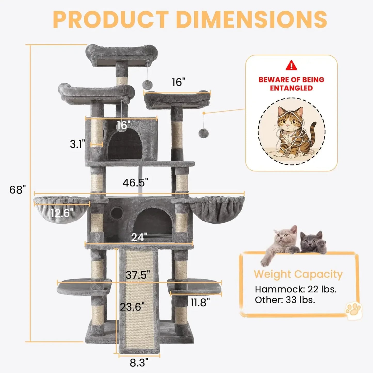 Multi-Level Large Cat Tree for Large Kitties