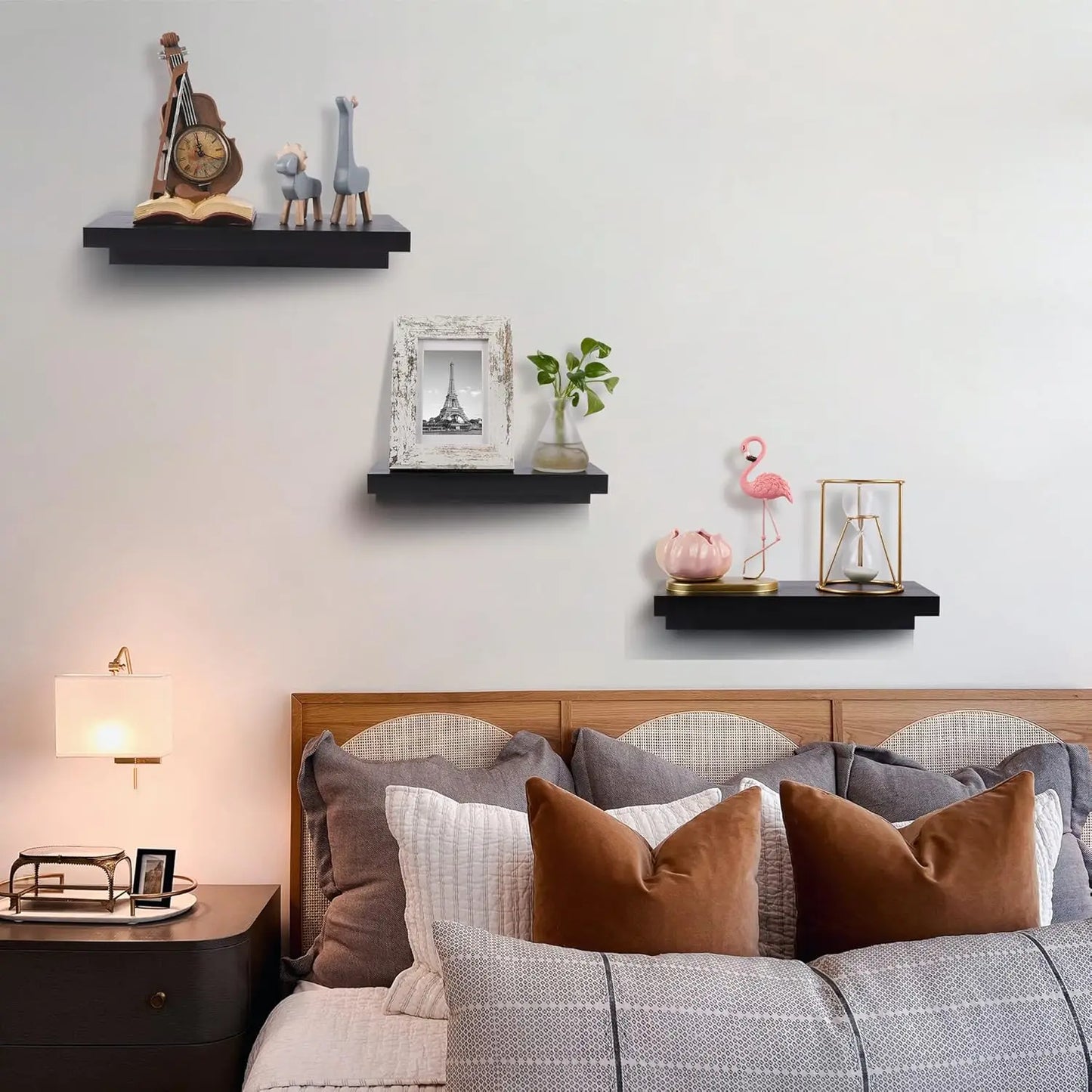 Bathroom Wall Mounted Wood Shelves