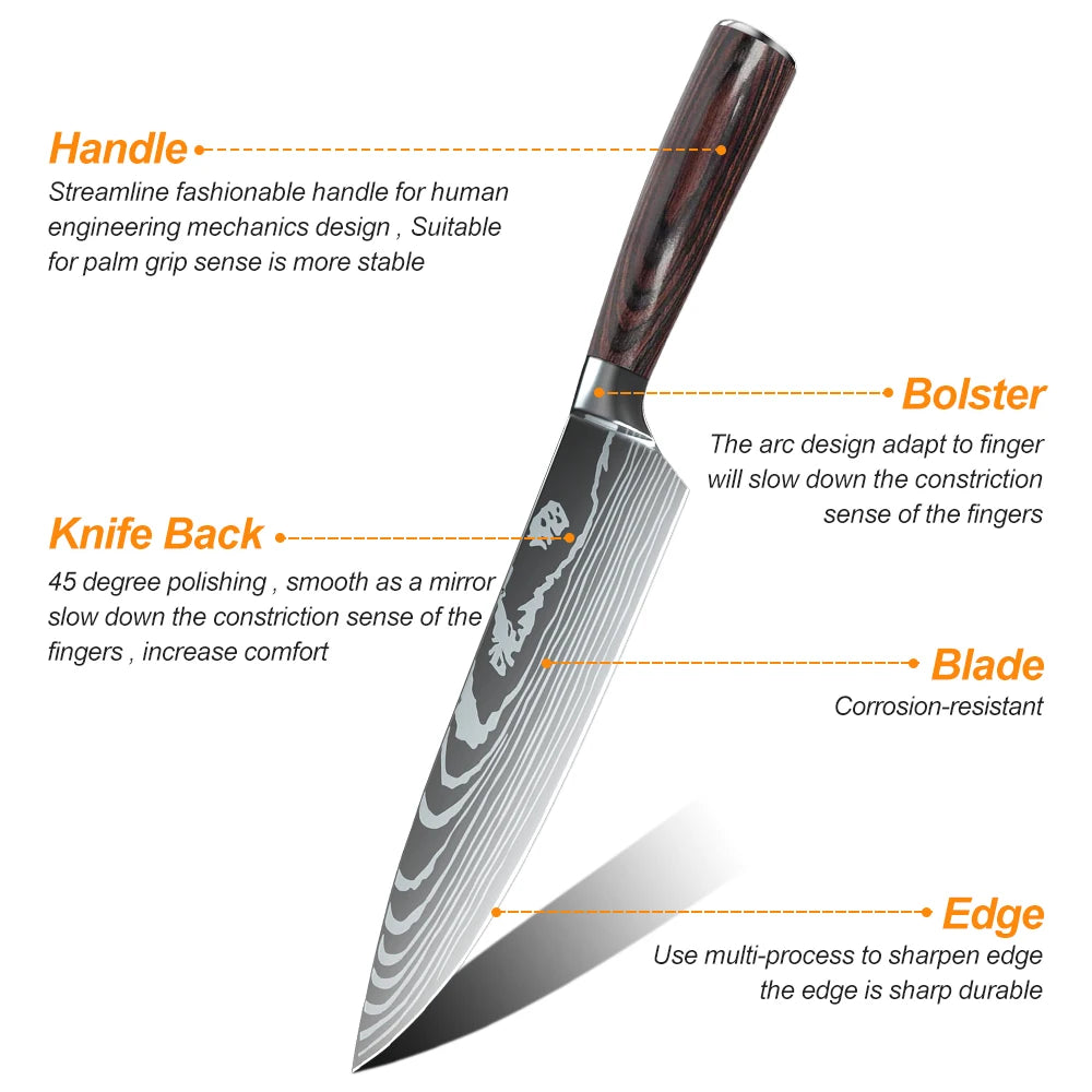 Japanese Kitchen Knives Set