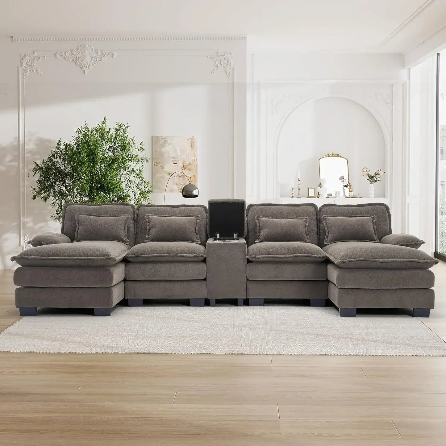 Modern Upholstered Large Modular Sofa