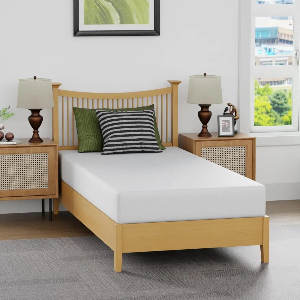 Mattress Gel Memory Foam for Cool Sleep & Pressure Relief