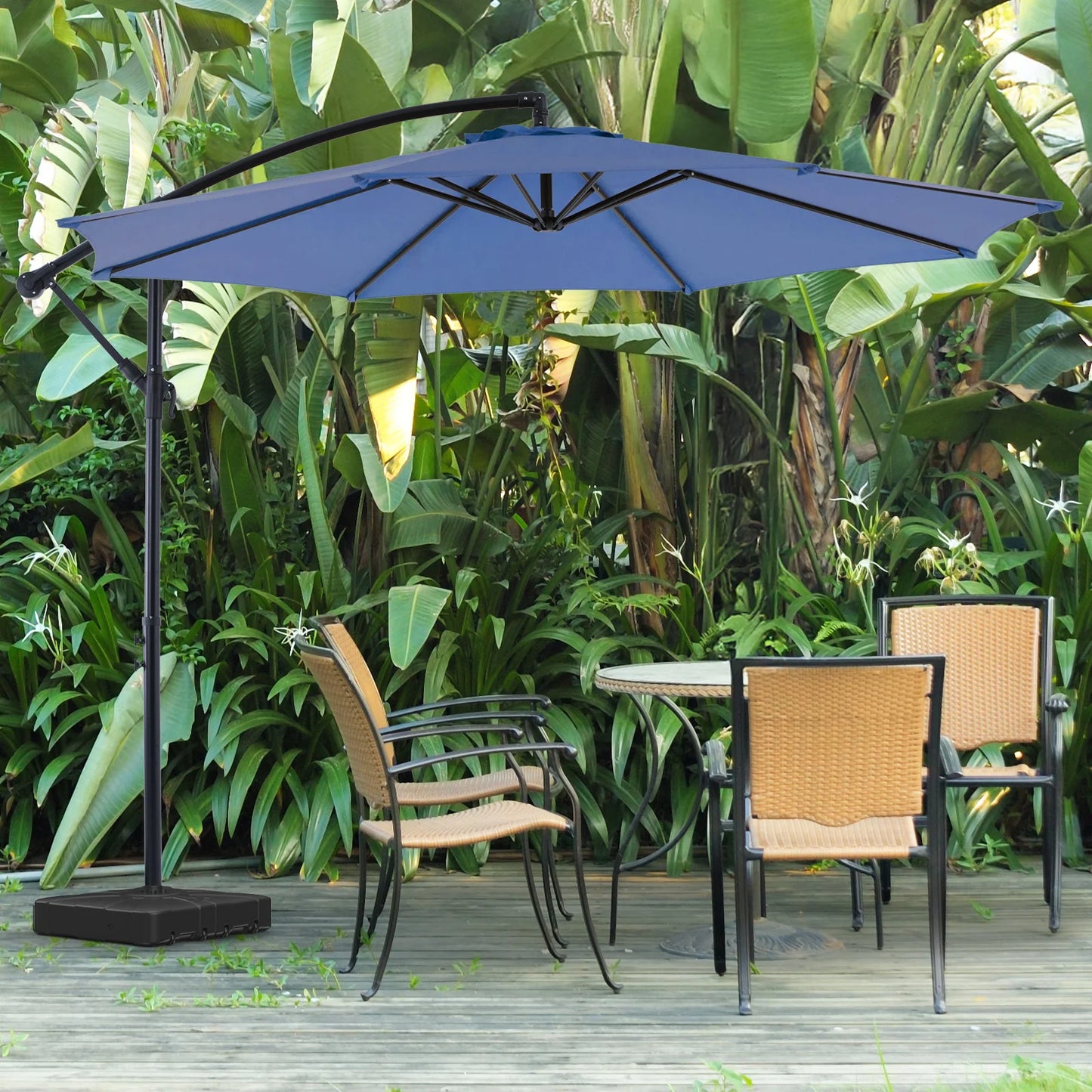 Outdoor Patio Umbrella Hanging Cantilever with Easy Tilt