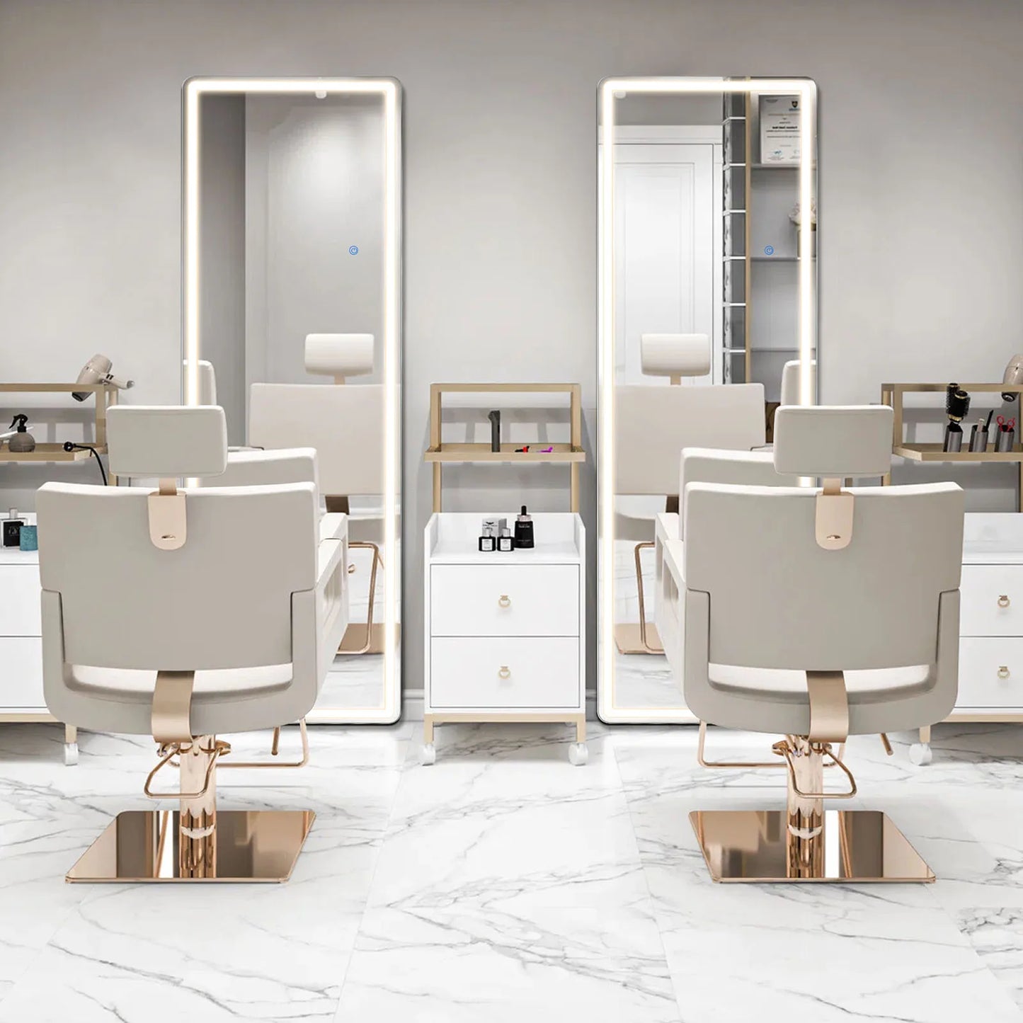 Full Length Mirror with 3 Color Lighting