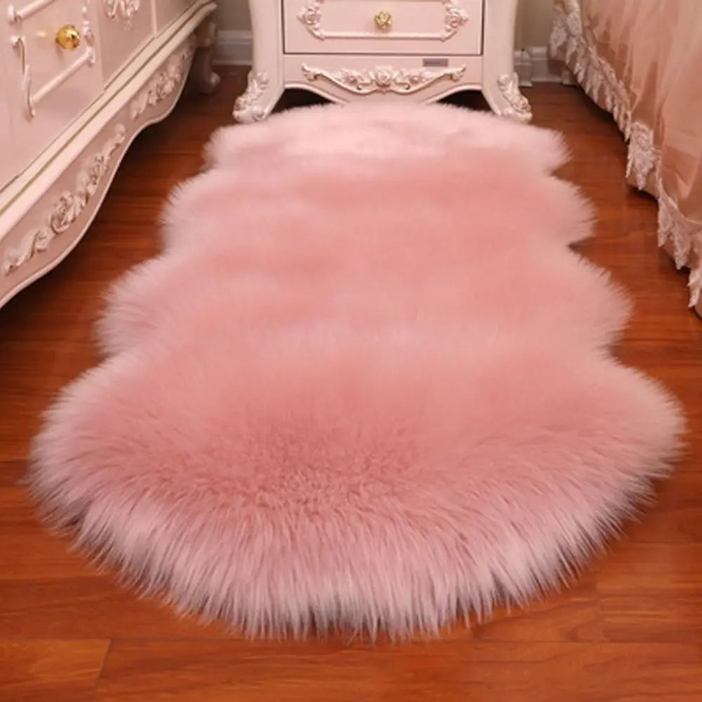 Faux Fluffy Shaggy Rugs Artificial Sheepskin Long Hair Carpet Floor Wool Fluffy Mat