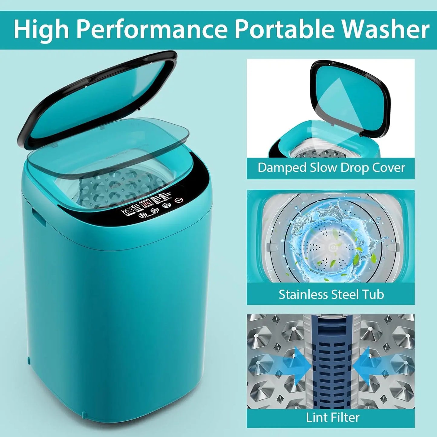 All-in-One Washer Spinner Combo w/Drain Pump