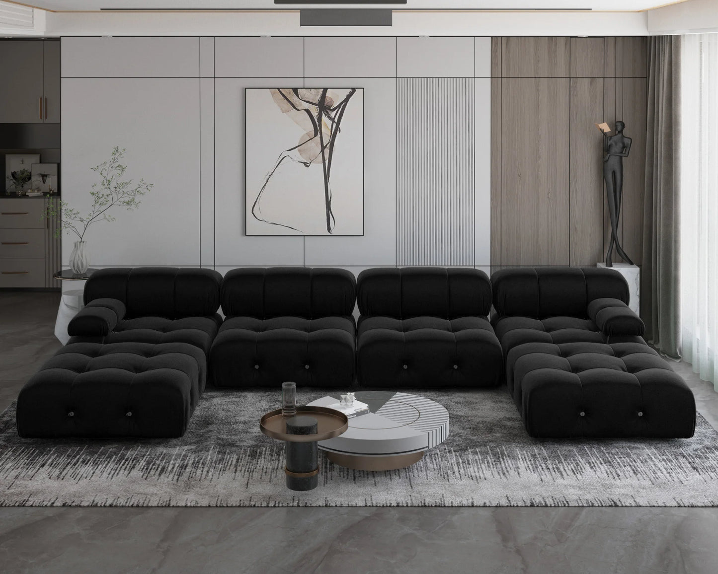 Living Room Ottomans Comfortable Lounge Couch Sofas Sets