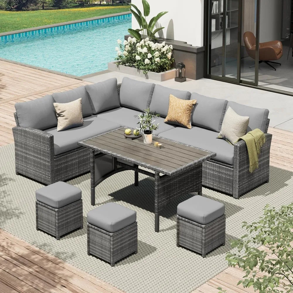 Patio Furniture Set with Dining Table & Chair