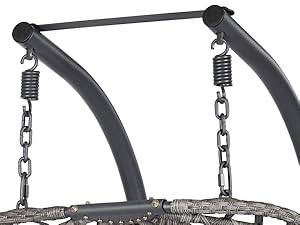 Double Hanging Egg Chair with Stand