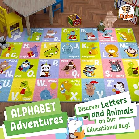 Abc Alphabet Animal Carpet
