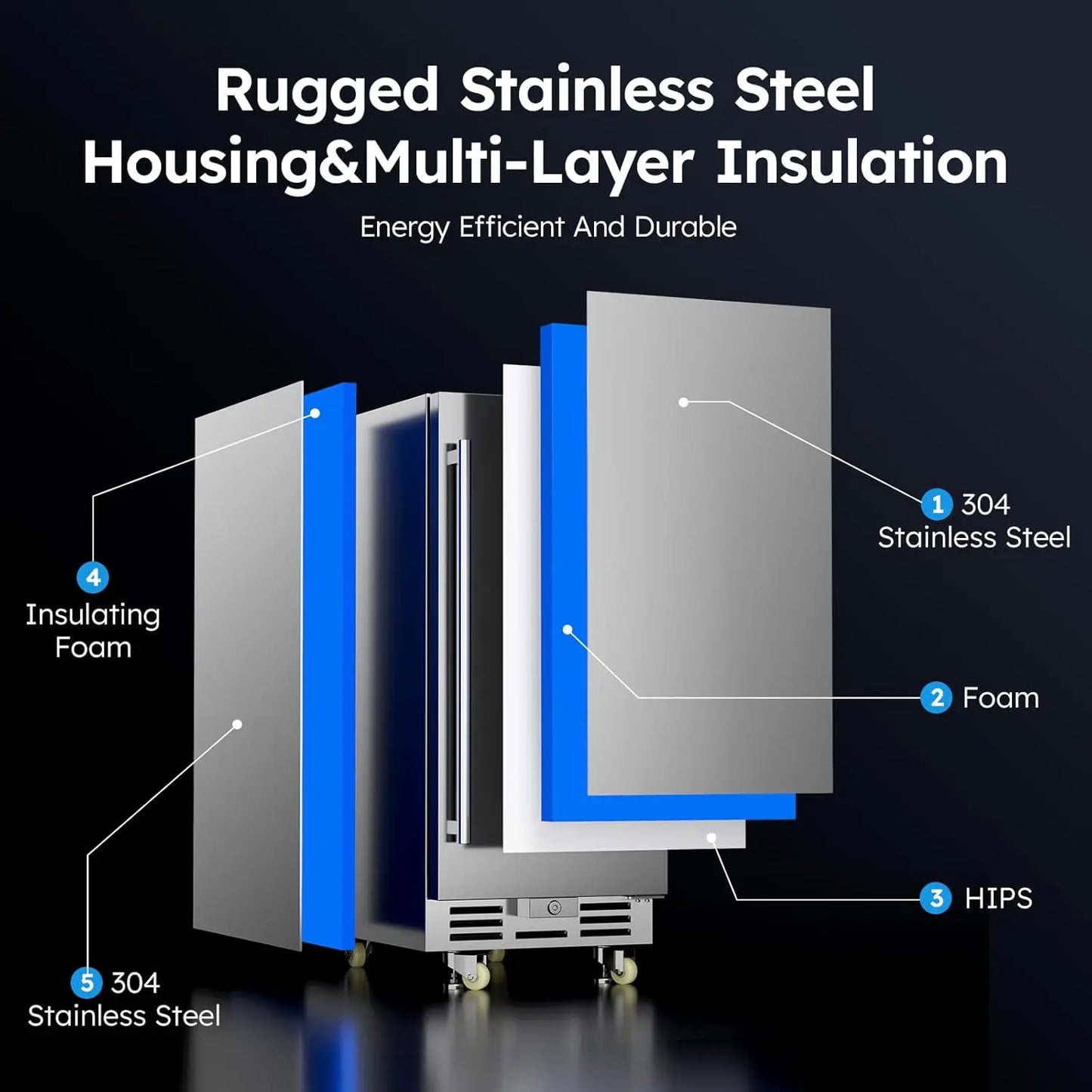 Beverage Refrigerator with Built-in Beverage Cooler
