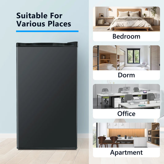Mini Fridge with Adjustable Thermostat