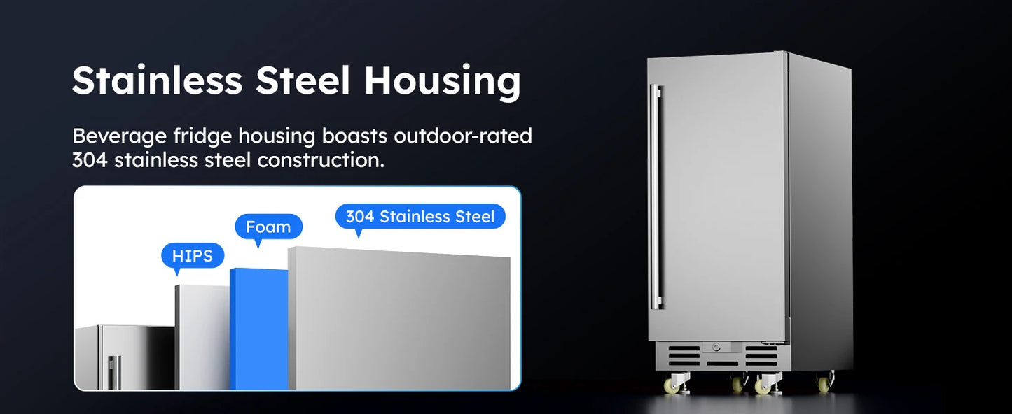 Beverage Refrigerator with Built-in Beverage Cooler