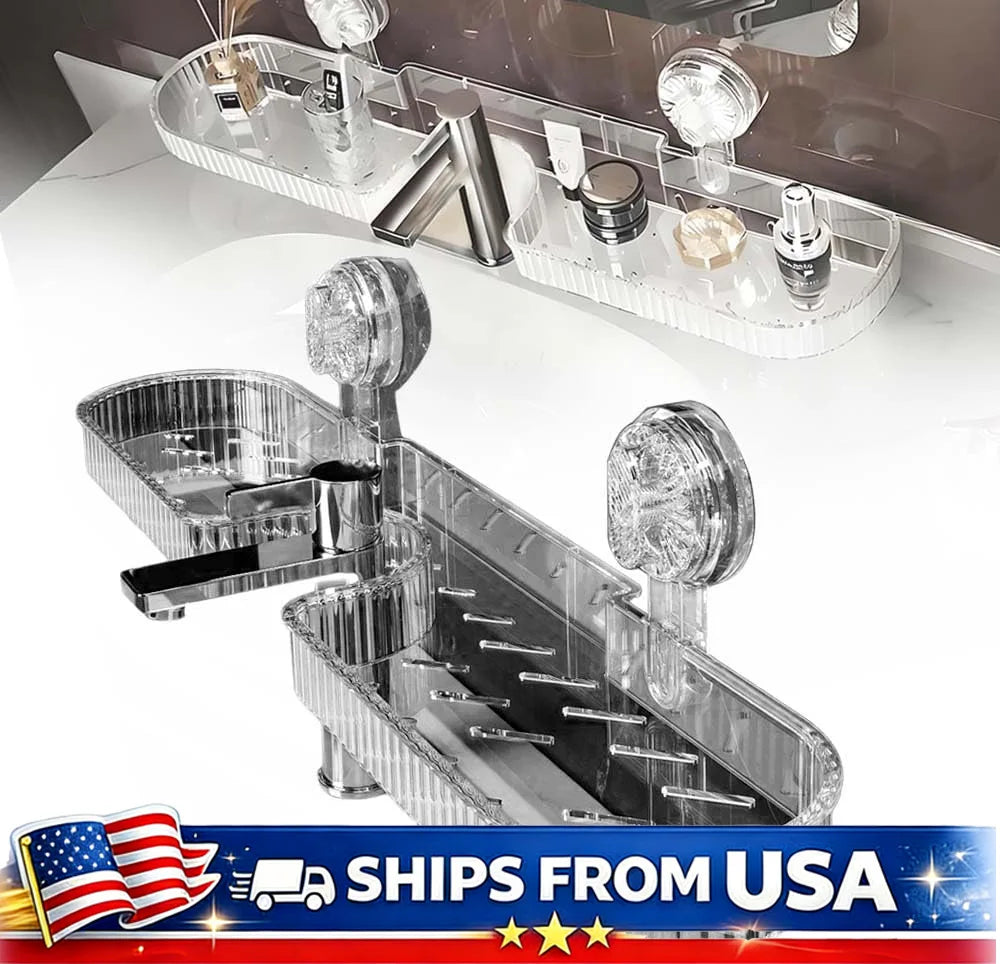 Suction Cup Shower Shelf Organizer - Wall Mounted