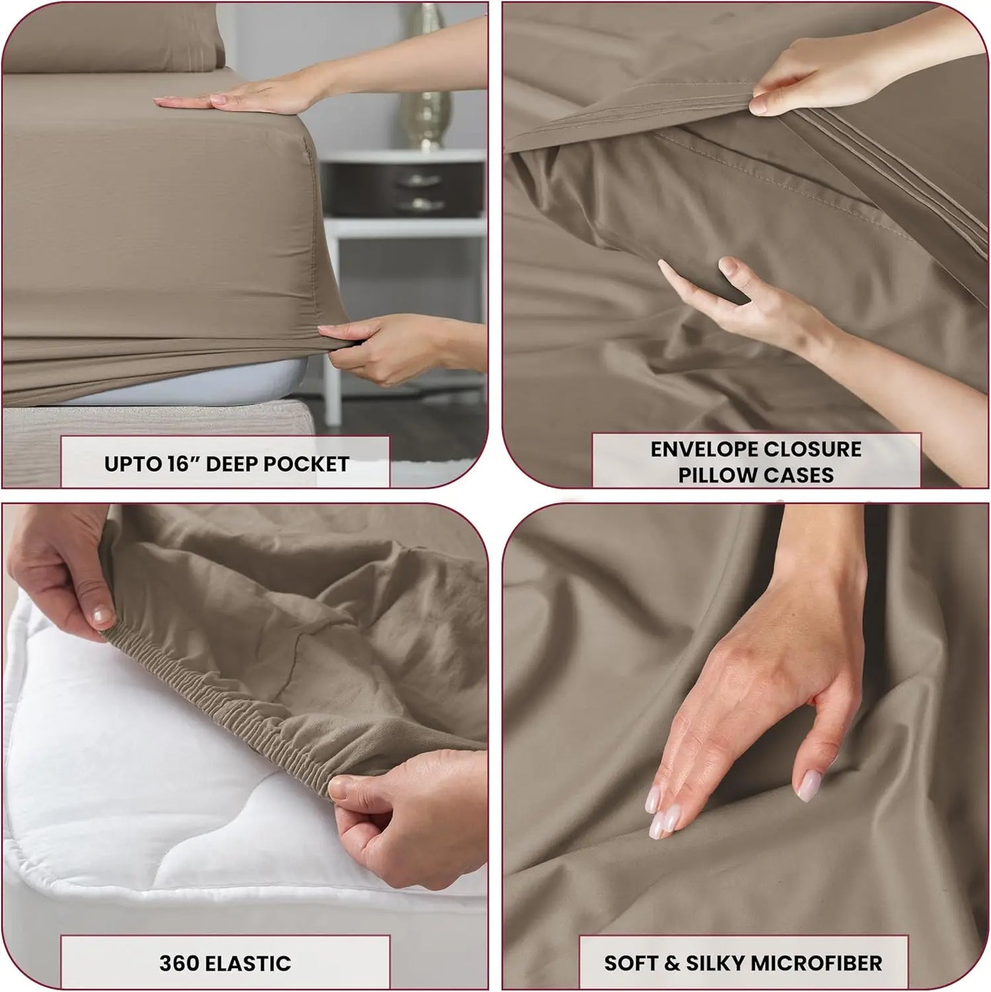 Solid Sheet Set – Brushed Microfiber with Deep Pockets