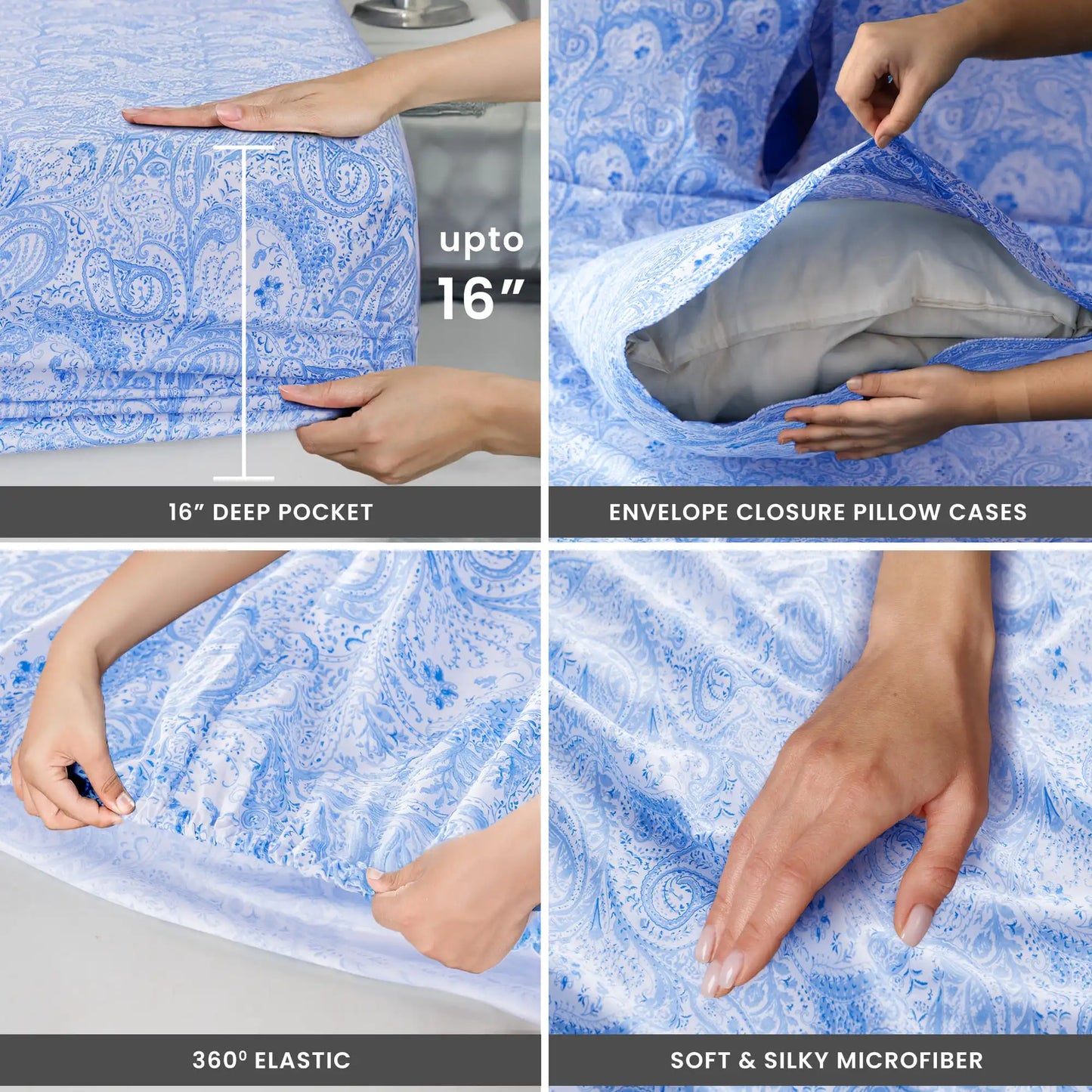 Lux Decor Paisley Bed Sheet Set