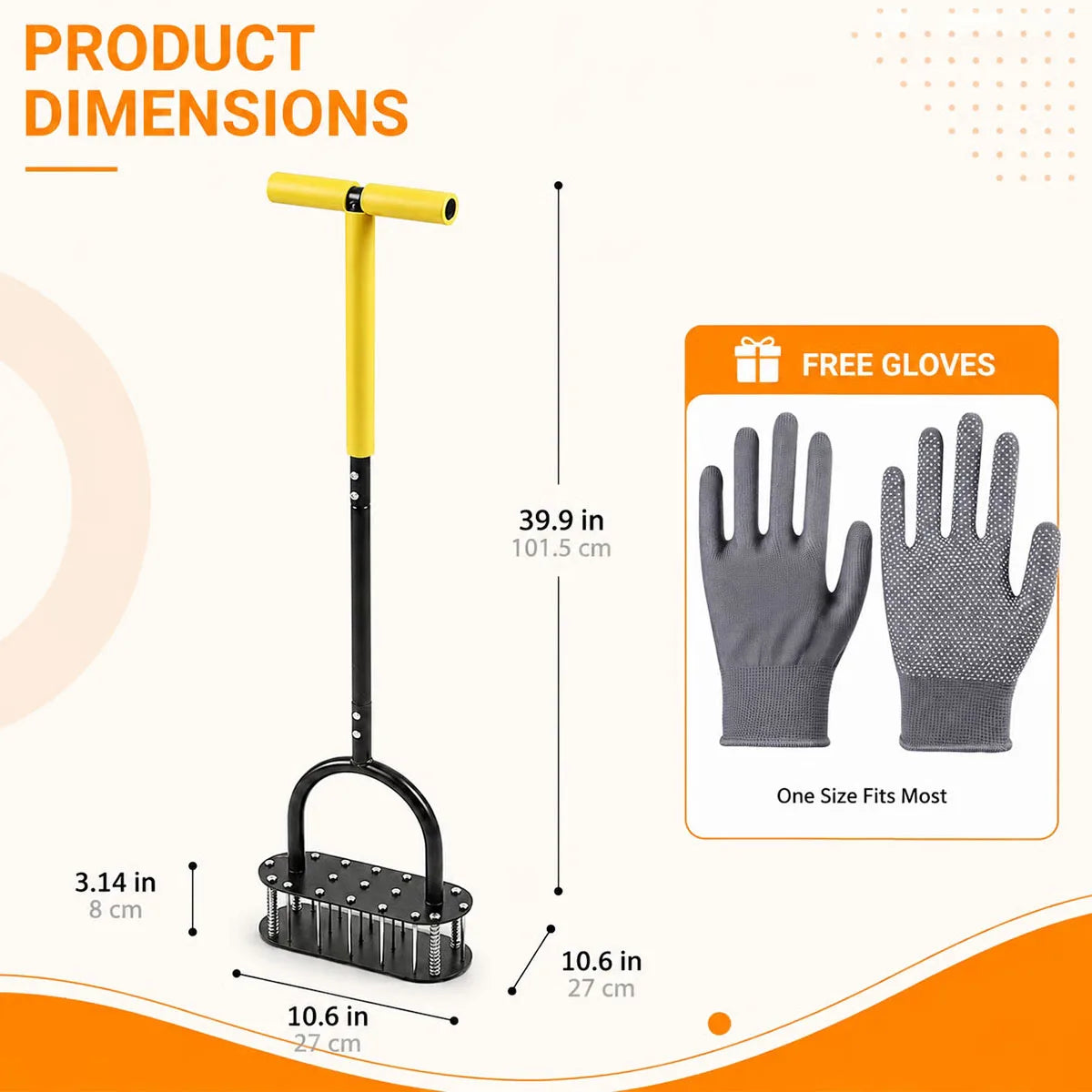 Stand‑Up Manual Lawn Core Aerator,