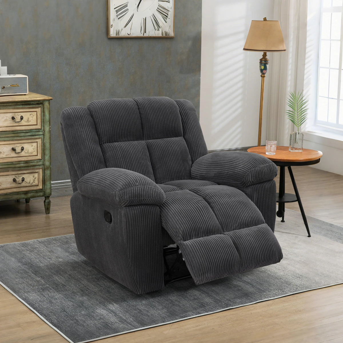 Corduroy Smart Recliner Sofa - for Living Room