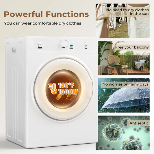 Stainless Steel Tumble Dryer with Exhaust Hose