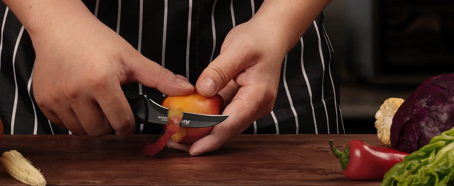 Kitchen Knife Set with Built-in Sharpener Block