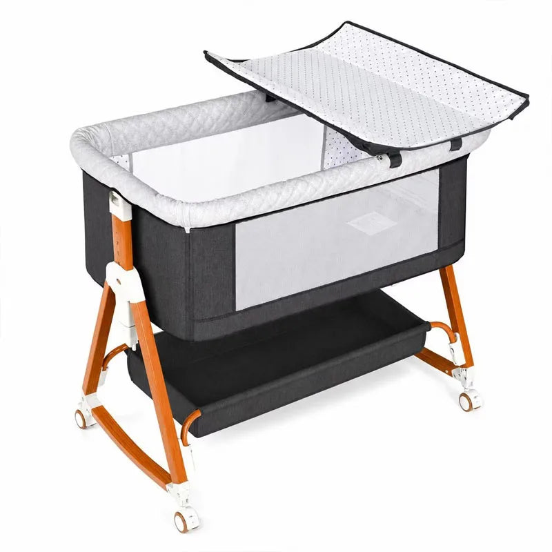 Baby Bassinet Bedside Sleeper with Diaper Changing Table