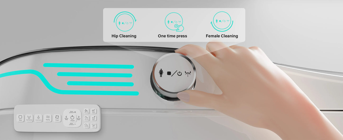 Smart Toilet with Bidet Built In with Voice Control