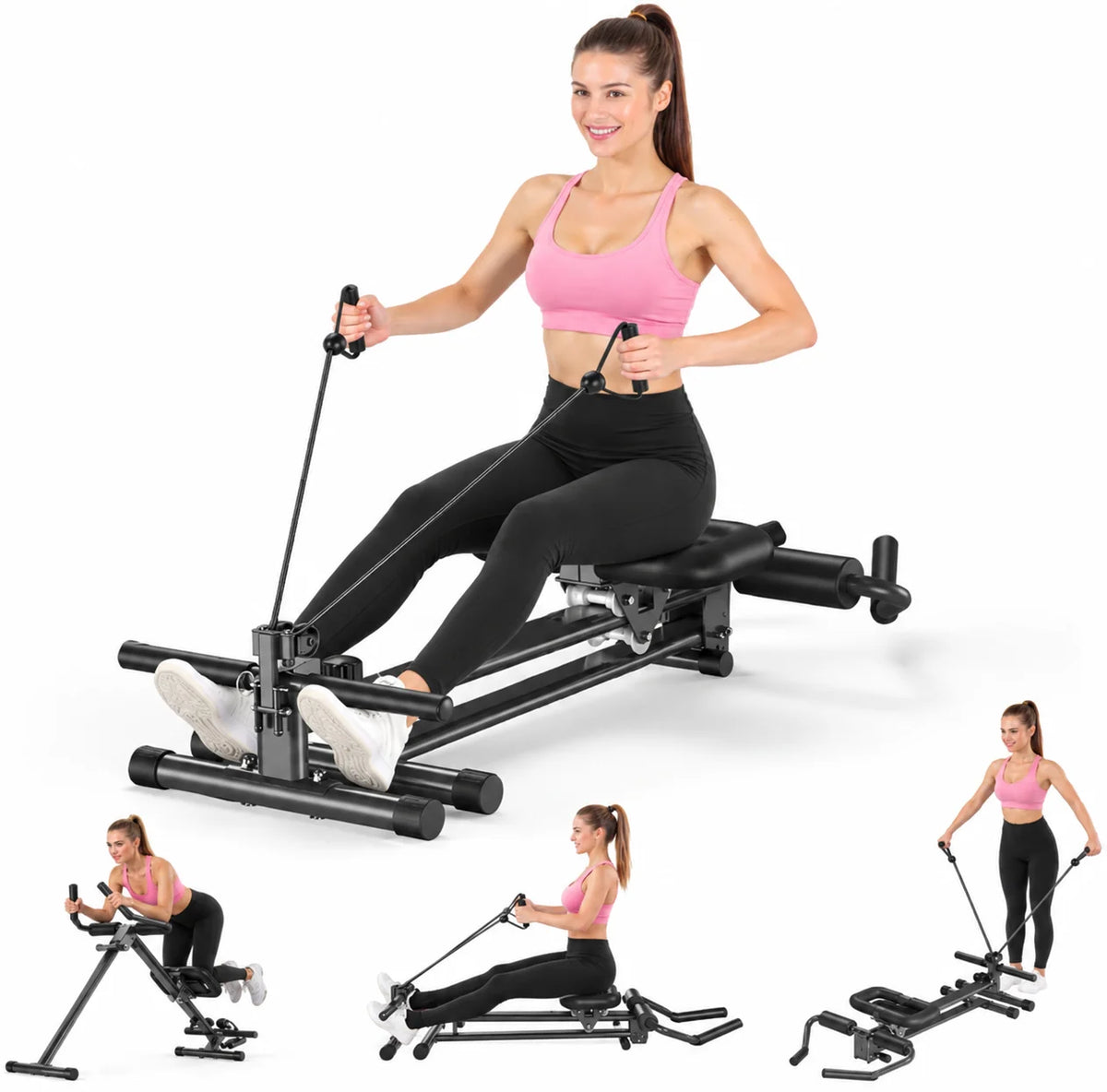 Exercise Rower with Quiet Resistance