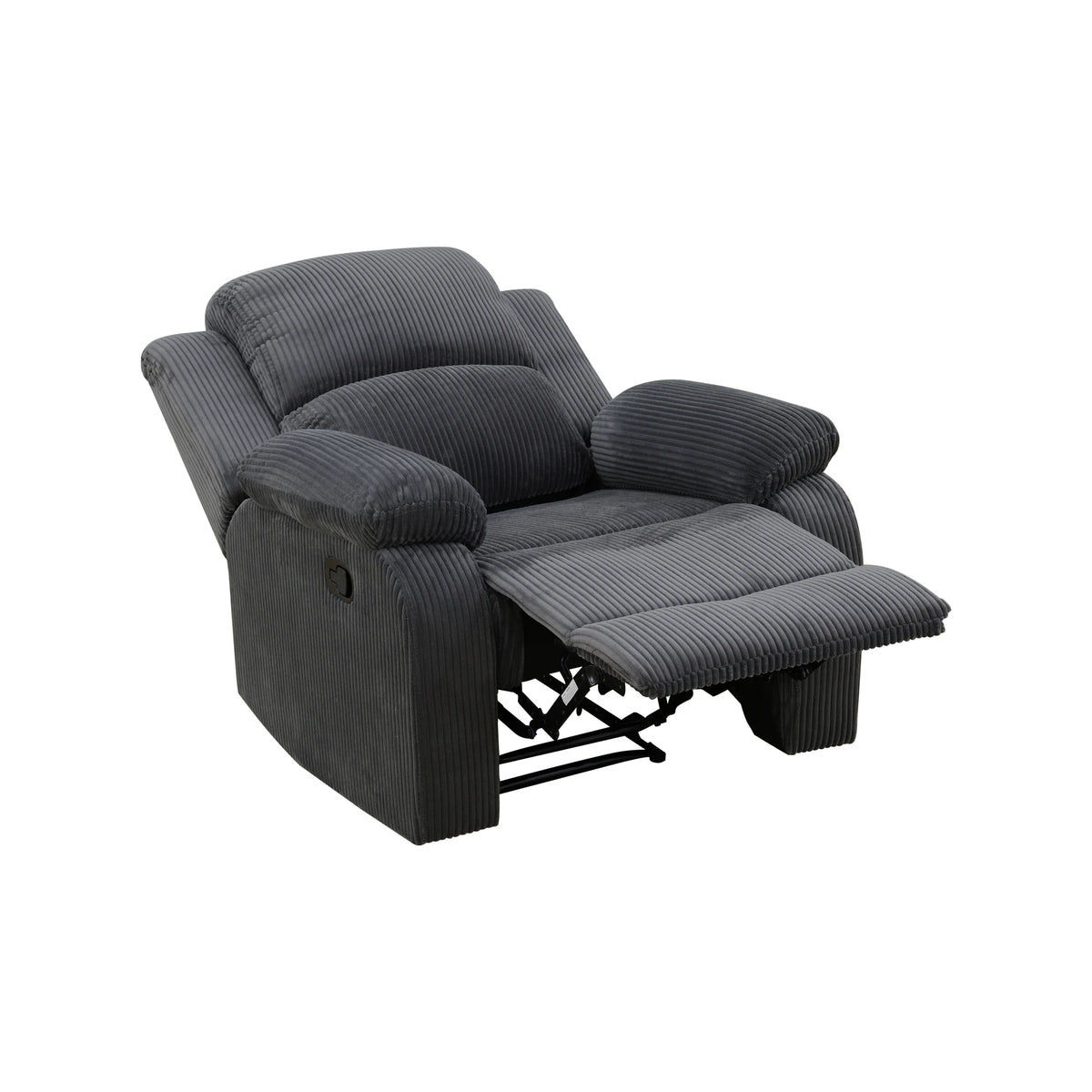 Multi-Functional Smart Sofa - Soft Dark Grey Corduroy Recliner