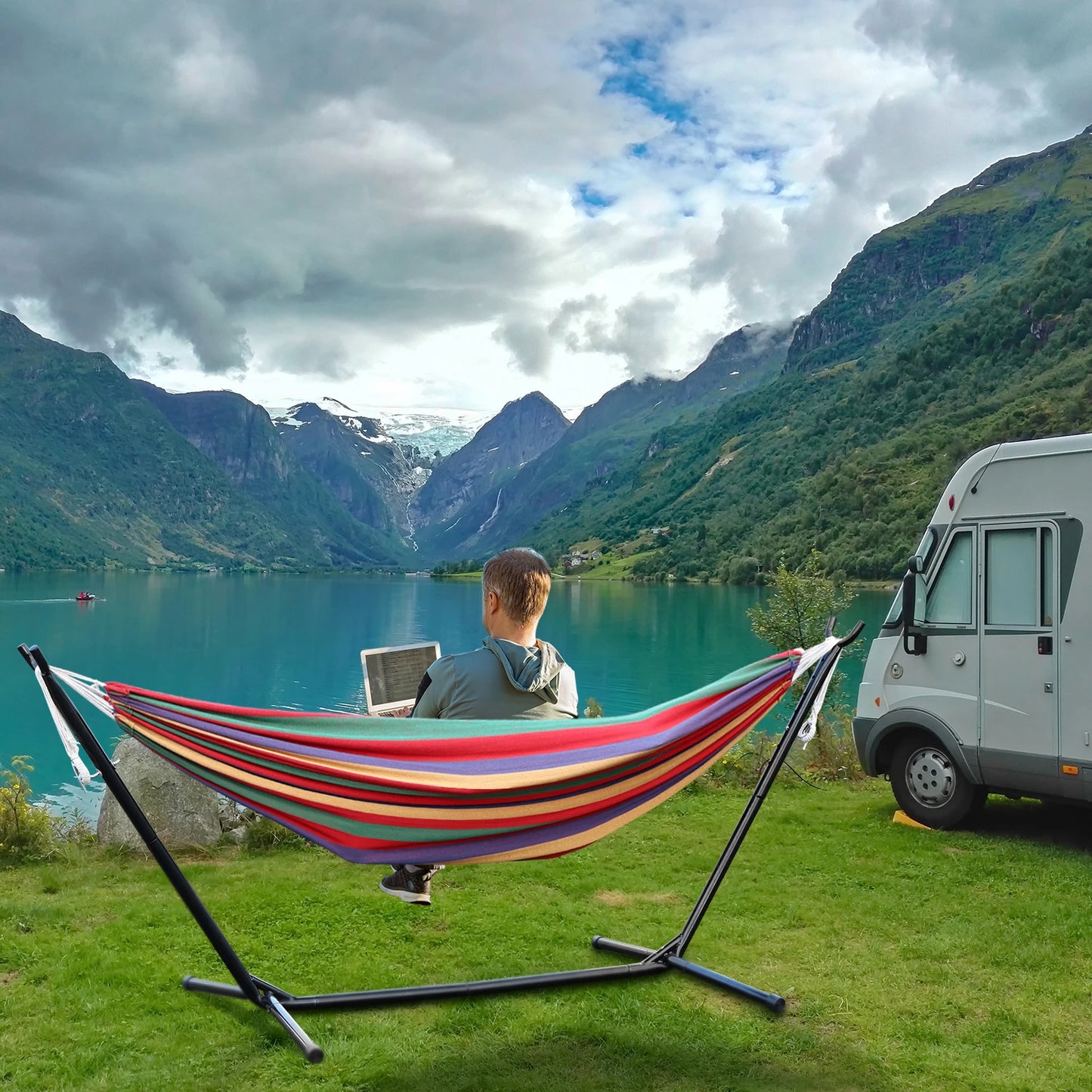 Hammock With Adjustable Stand with Storage Bag