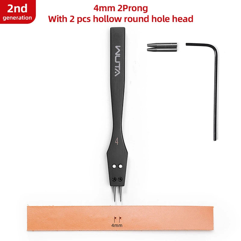 Iron Removable Round Hole Punch Leather Craft Chisel DIY Leather Tools