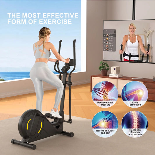 Elliptical Exercise Machine with Ultra-Quiet Magnetic Drive