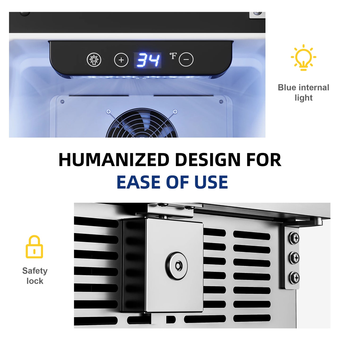 Beverage Refrigerator with Cooler Built-in Fridge