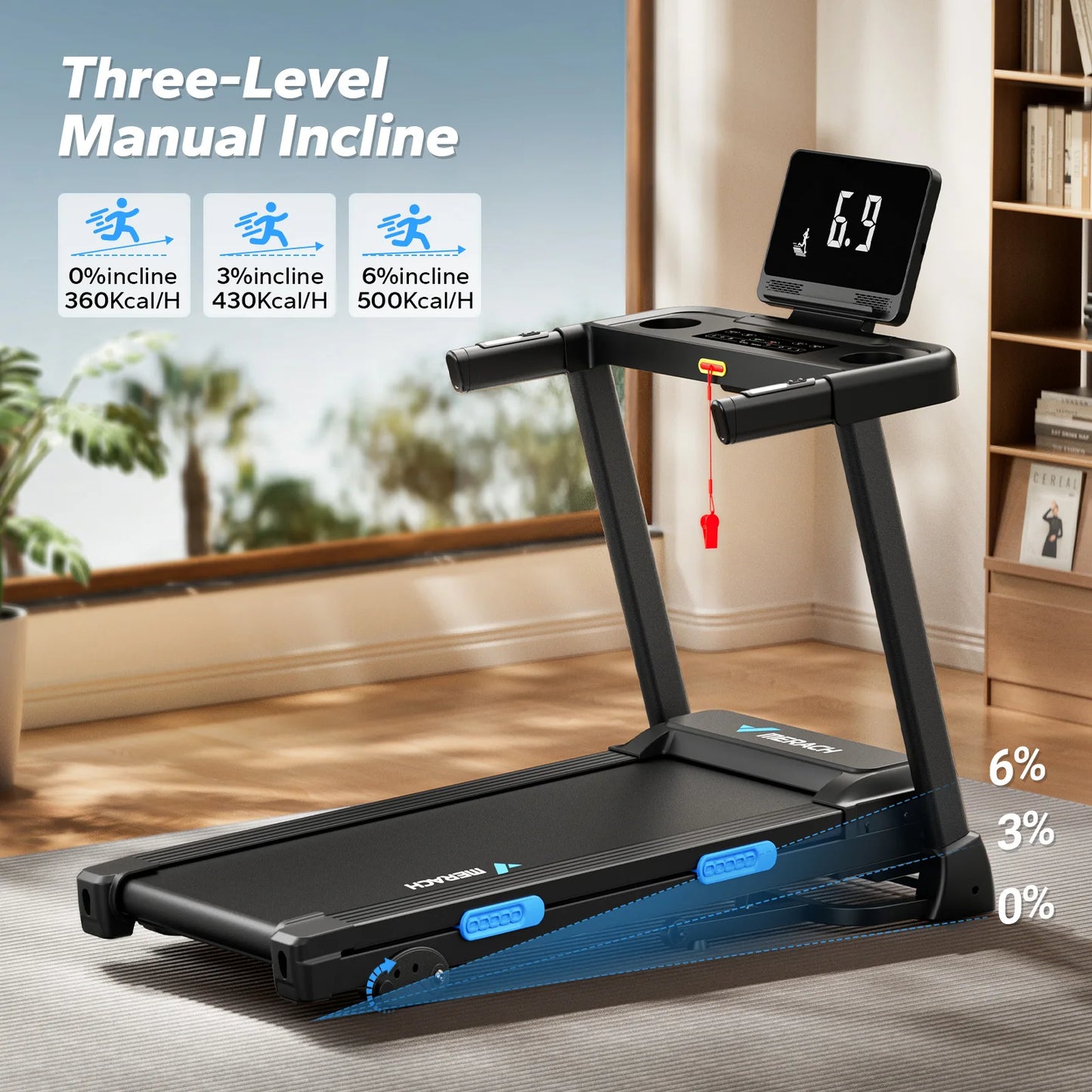 Foldable Treadmill Incline Quiet