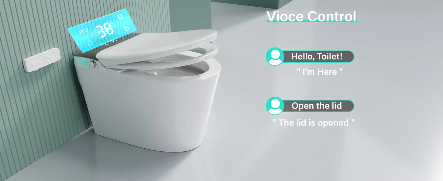 Smart Toilet with Bidet Built In with Voice Control