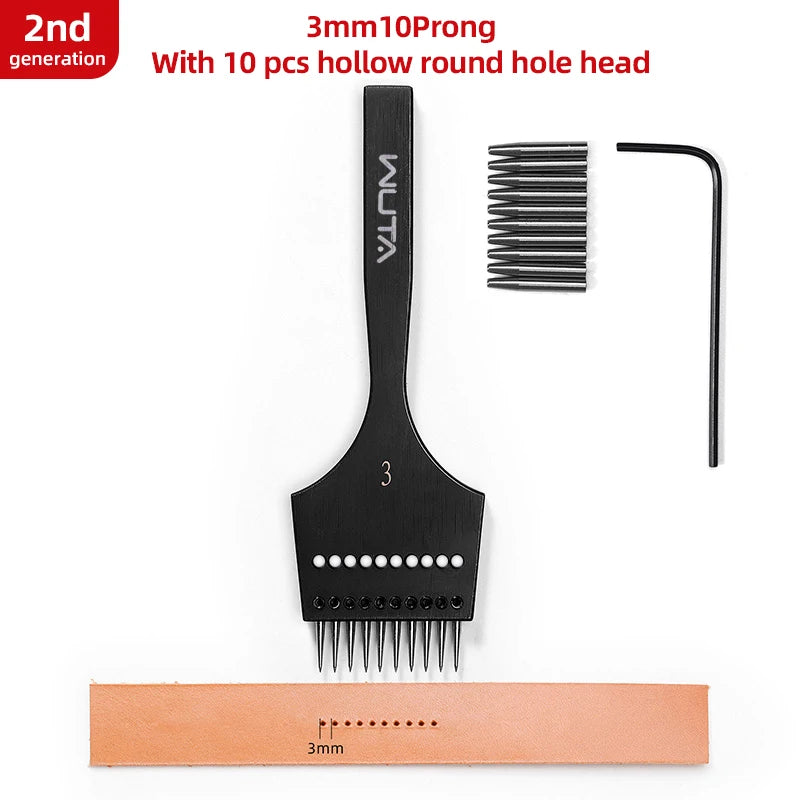 Iron Removable Round Hole Punch Leather Craft Chisel DIY Leather Tools