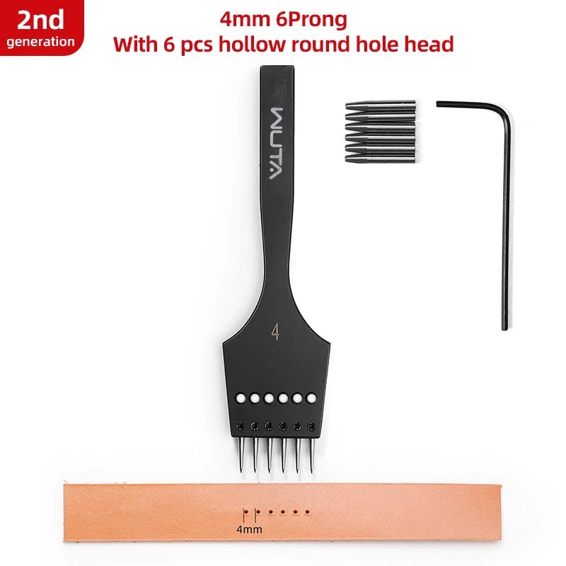 Iron Removable Round Hole Punch Leather Craft Chisel DIY Leather Tools